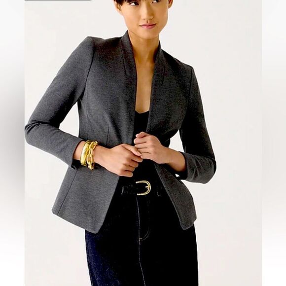 J. Crew Going Out Stretch Twill Blazer
Women Sz  00 Black Open Front
Career - Picture 1 of 10